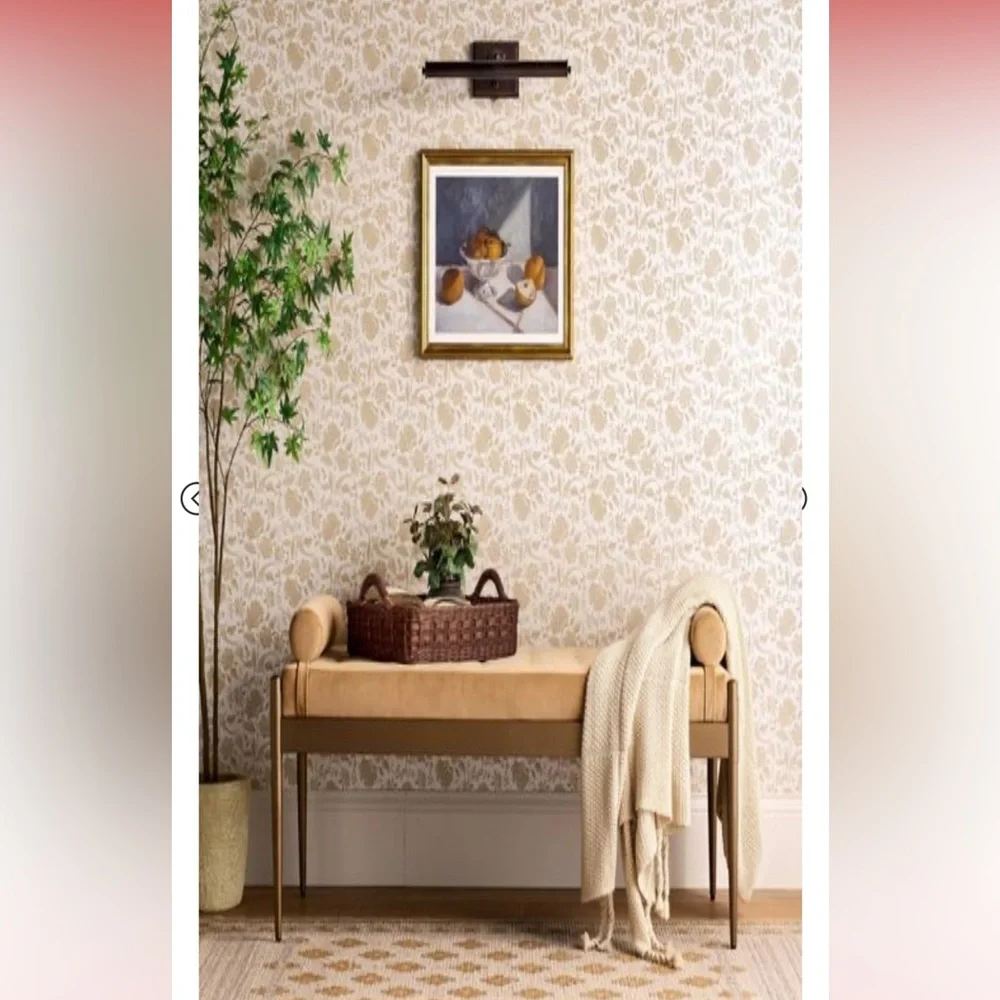 Floral Striped Wallpaper Pearl - Threshold designed with Studio McGee